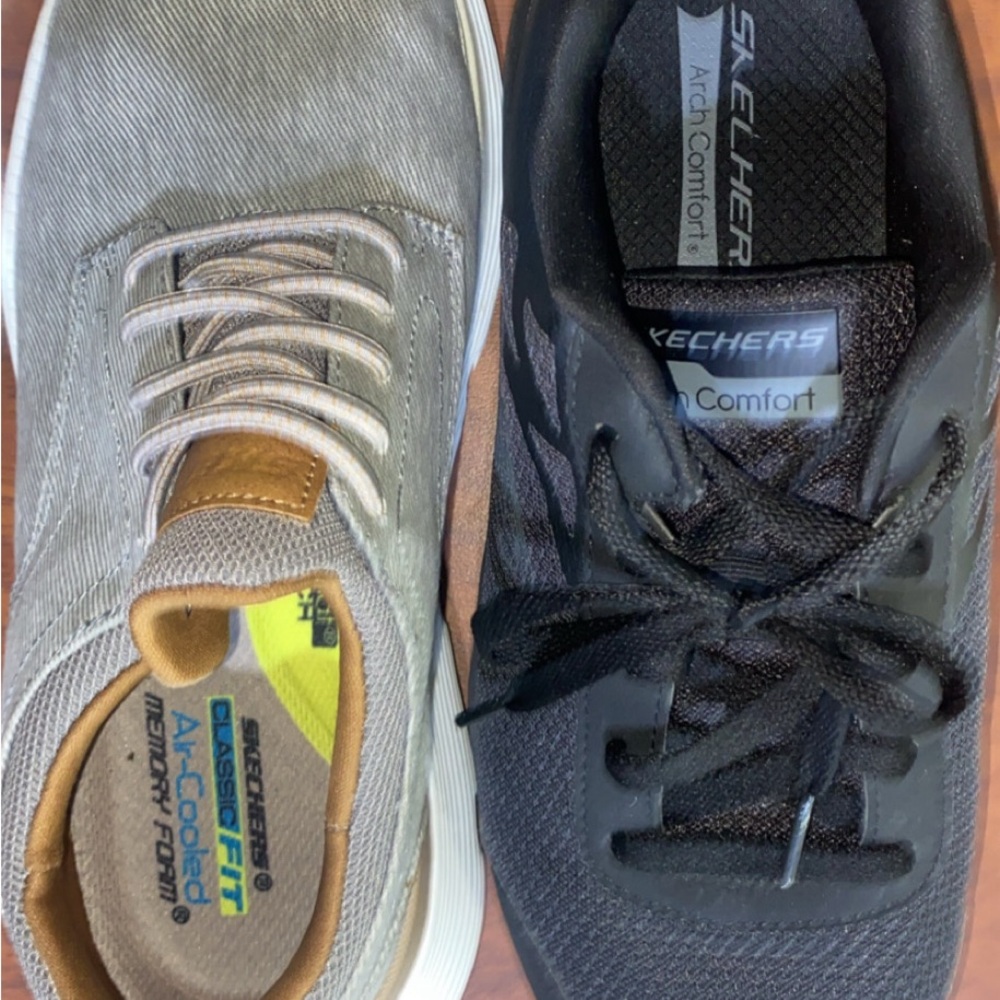 Stylish Black and Gray Men's Sketchers Sneakers